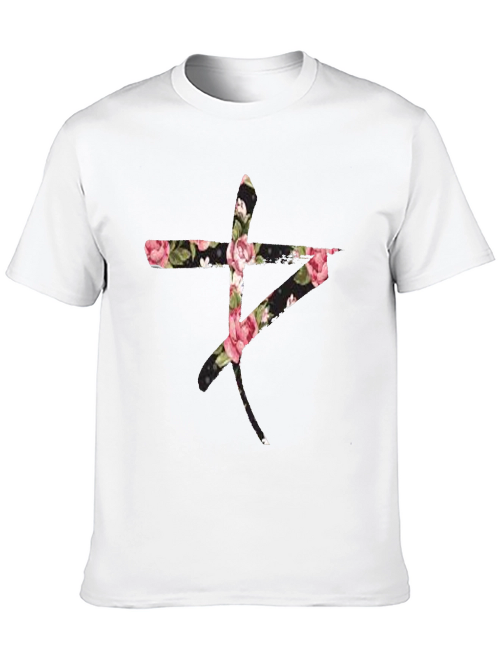 Floral Symbol Black T-Shirt