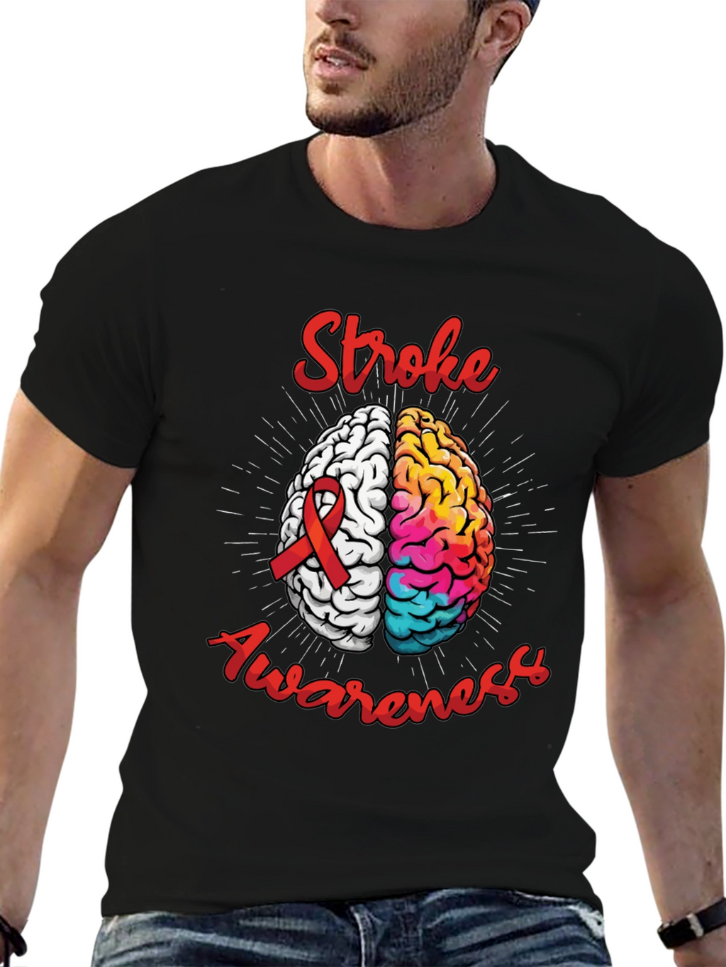 Stroke Awareness Brain T-Shirt