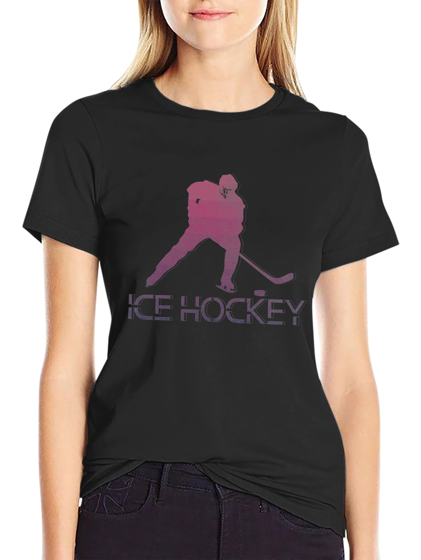 Ice Hockey Graphic T-Shirt - Sporty Style