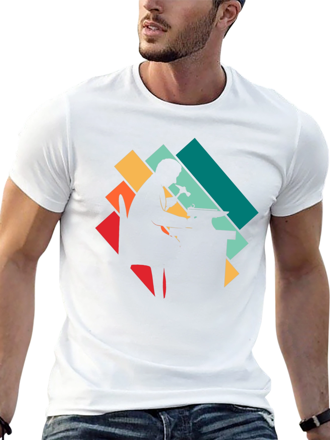 Blacksmith Silhouette Graphic Tee - Retro Style