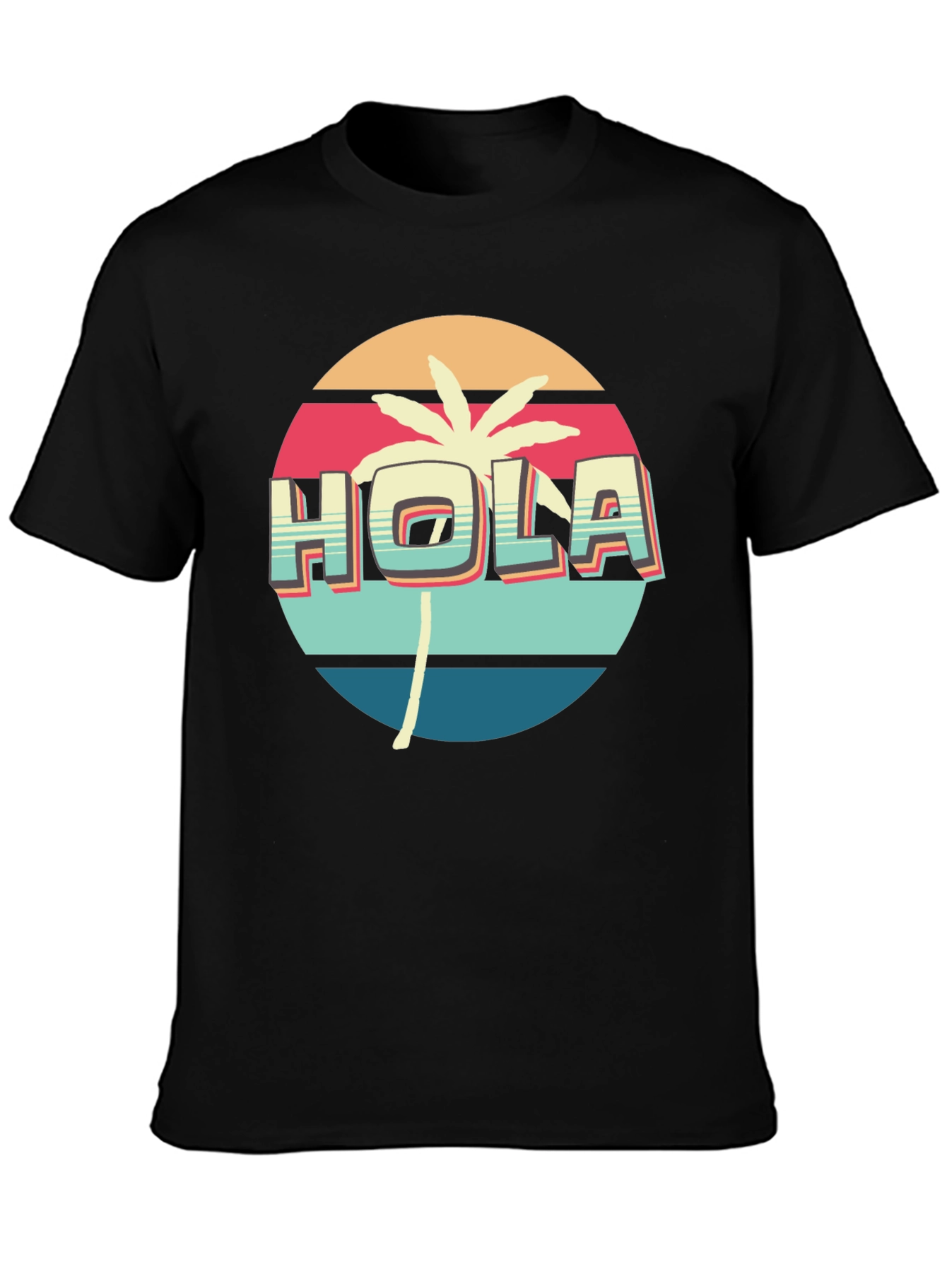 Retro Hola Palm Tree Graphic Tee
