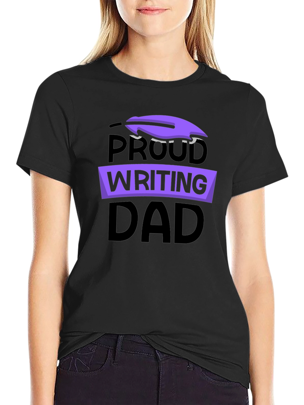 Proud Writing Dad Graphic T-Shirt