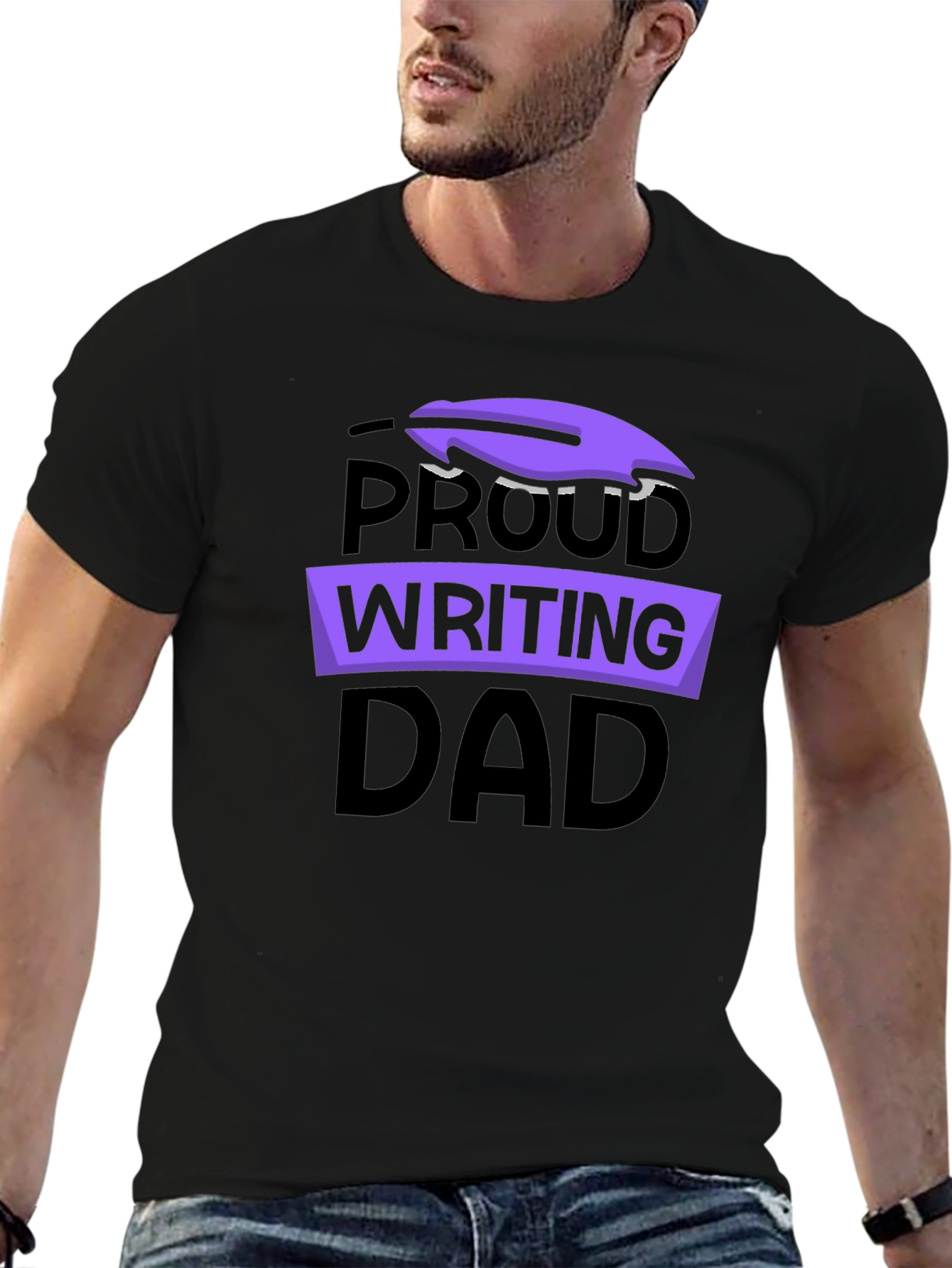 Proud Writing Dad Graphic T-Shirt