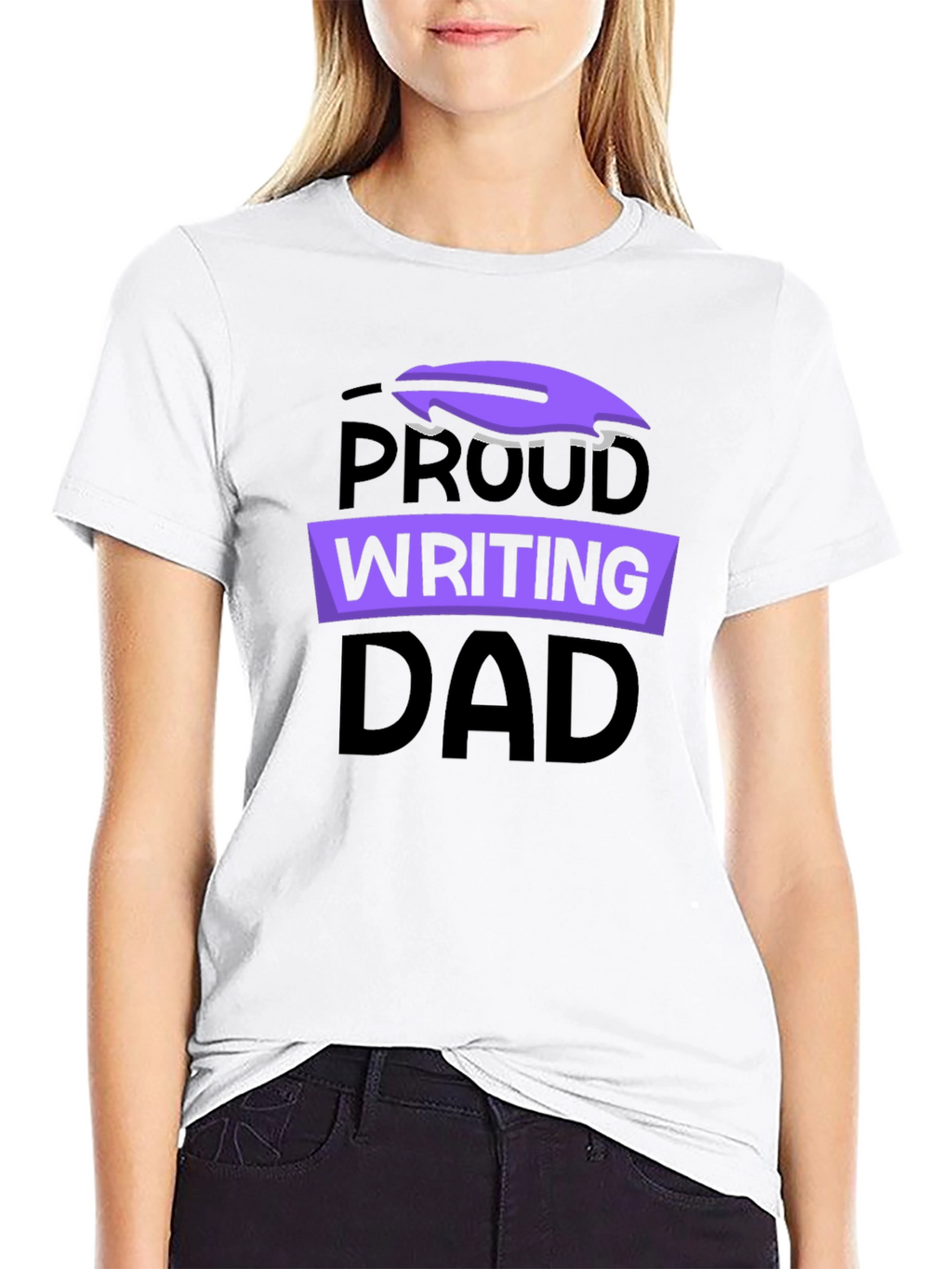 Proud Writing Dad Graphic T-Shirt