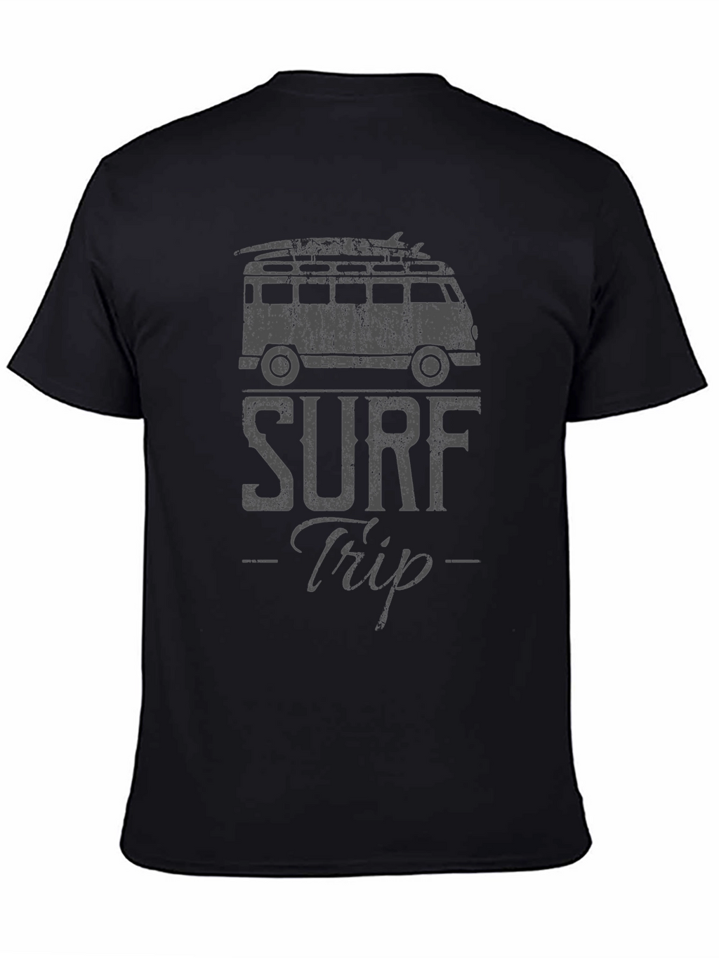 Surf Trip Graphic Tee - Black Short Sleeve