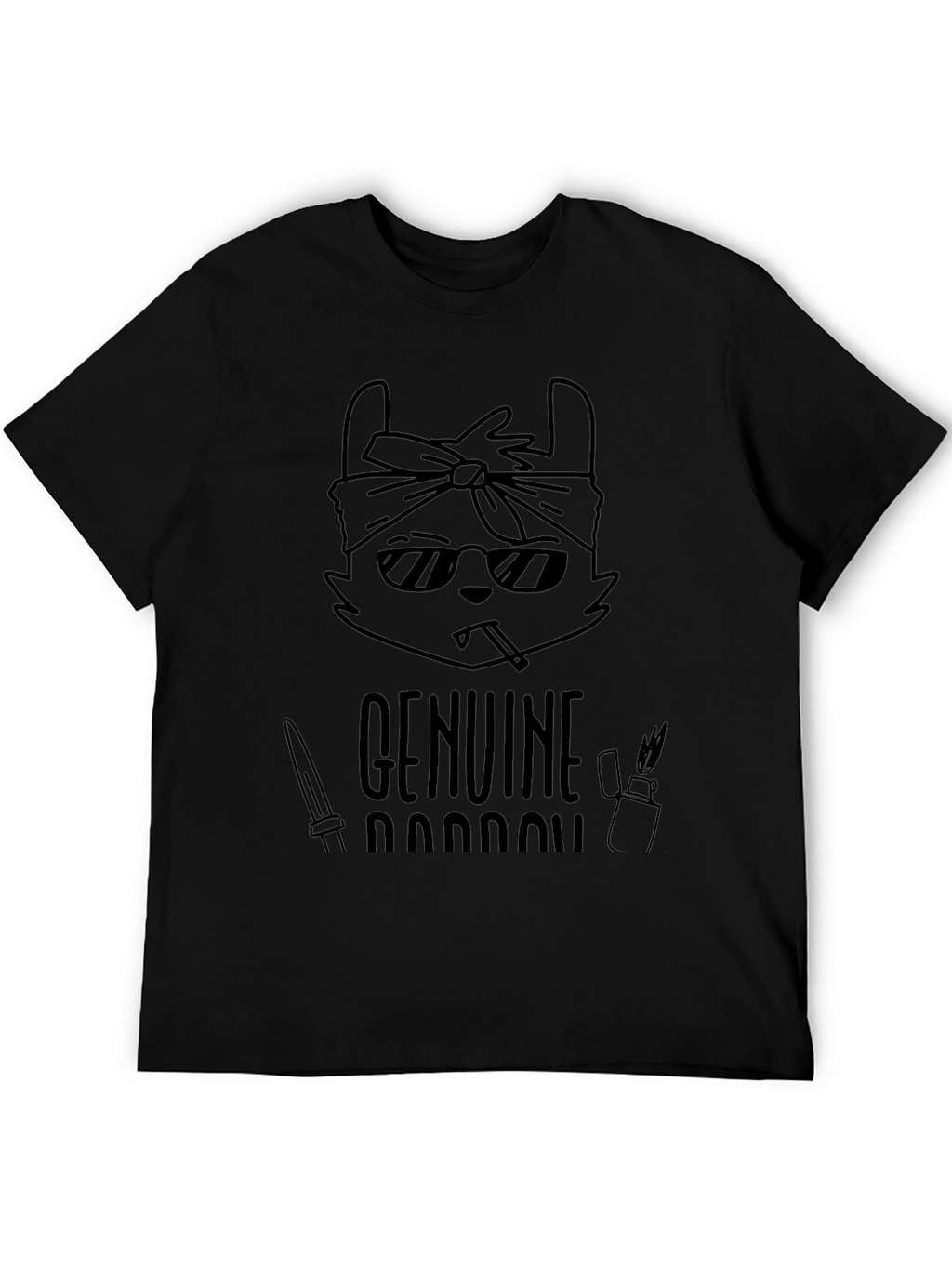 Genuine Hustle T-Shirt - Cool Cat Design