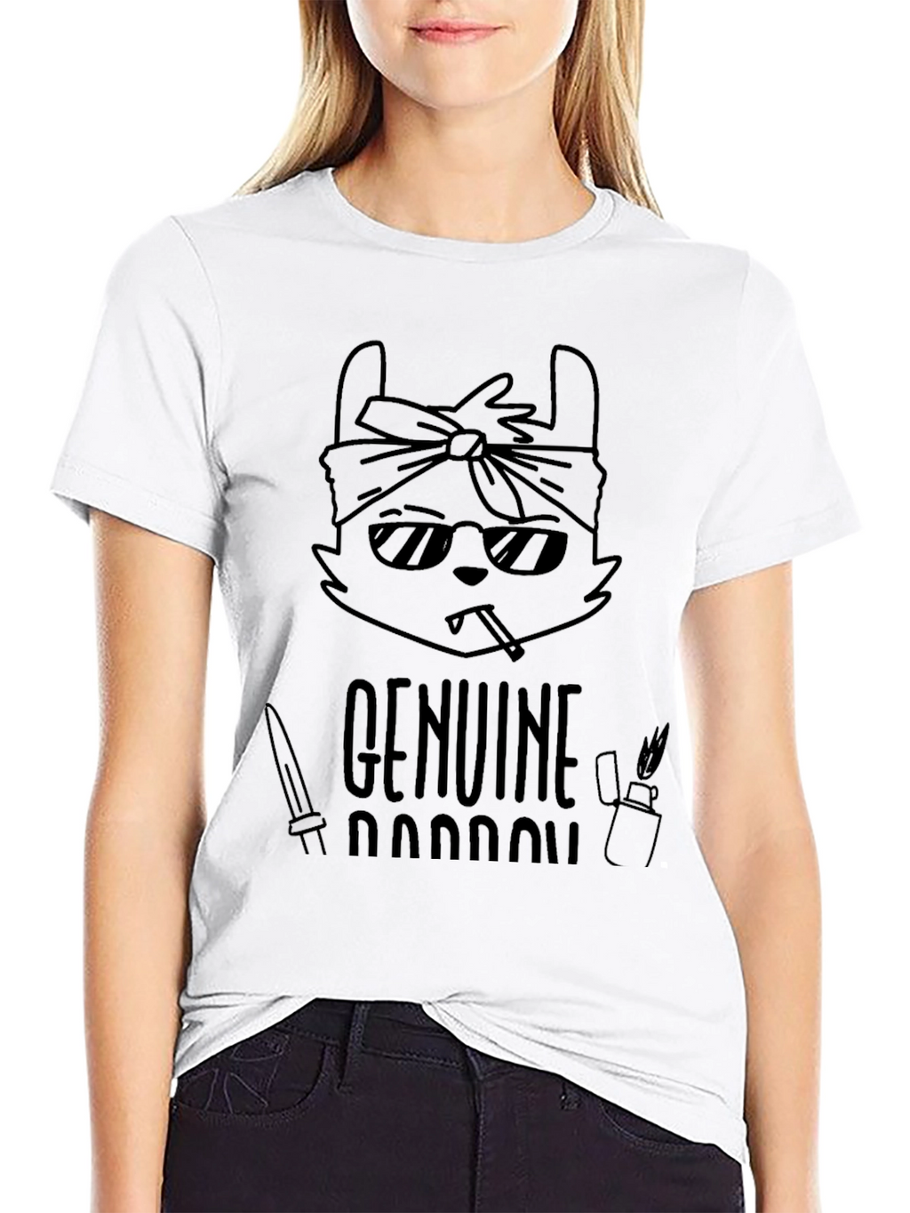 Genuine Hustle T-Shirt - Cool Cat Design