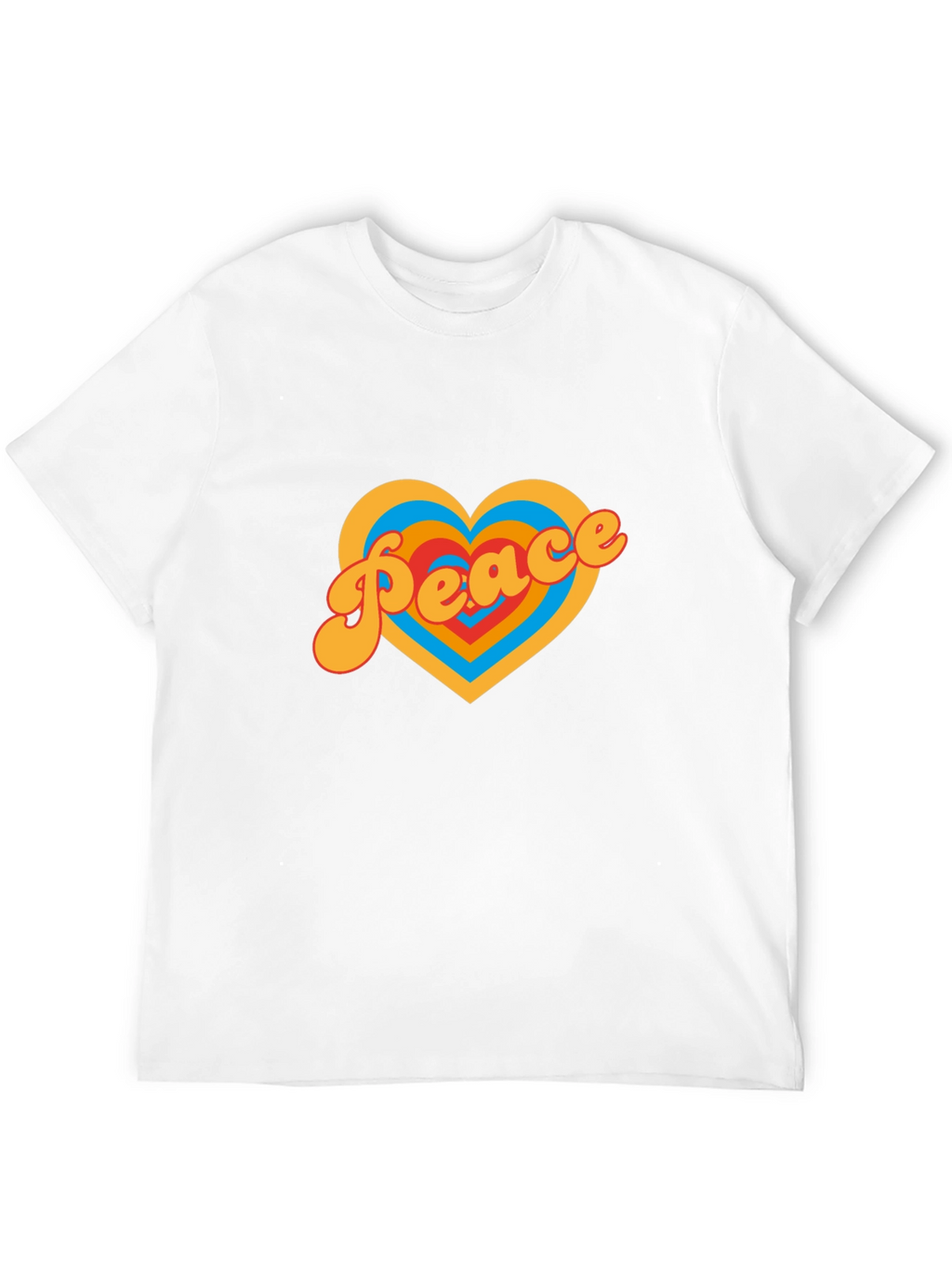 Peace Heart Graphic Tee - Retro Style Shirt