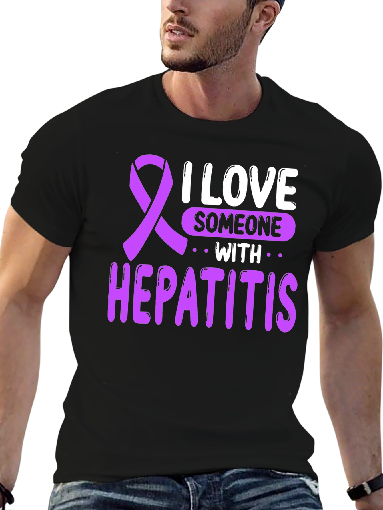 I Love Someone With Hepatitis Awareness T-Shirt
