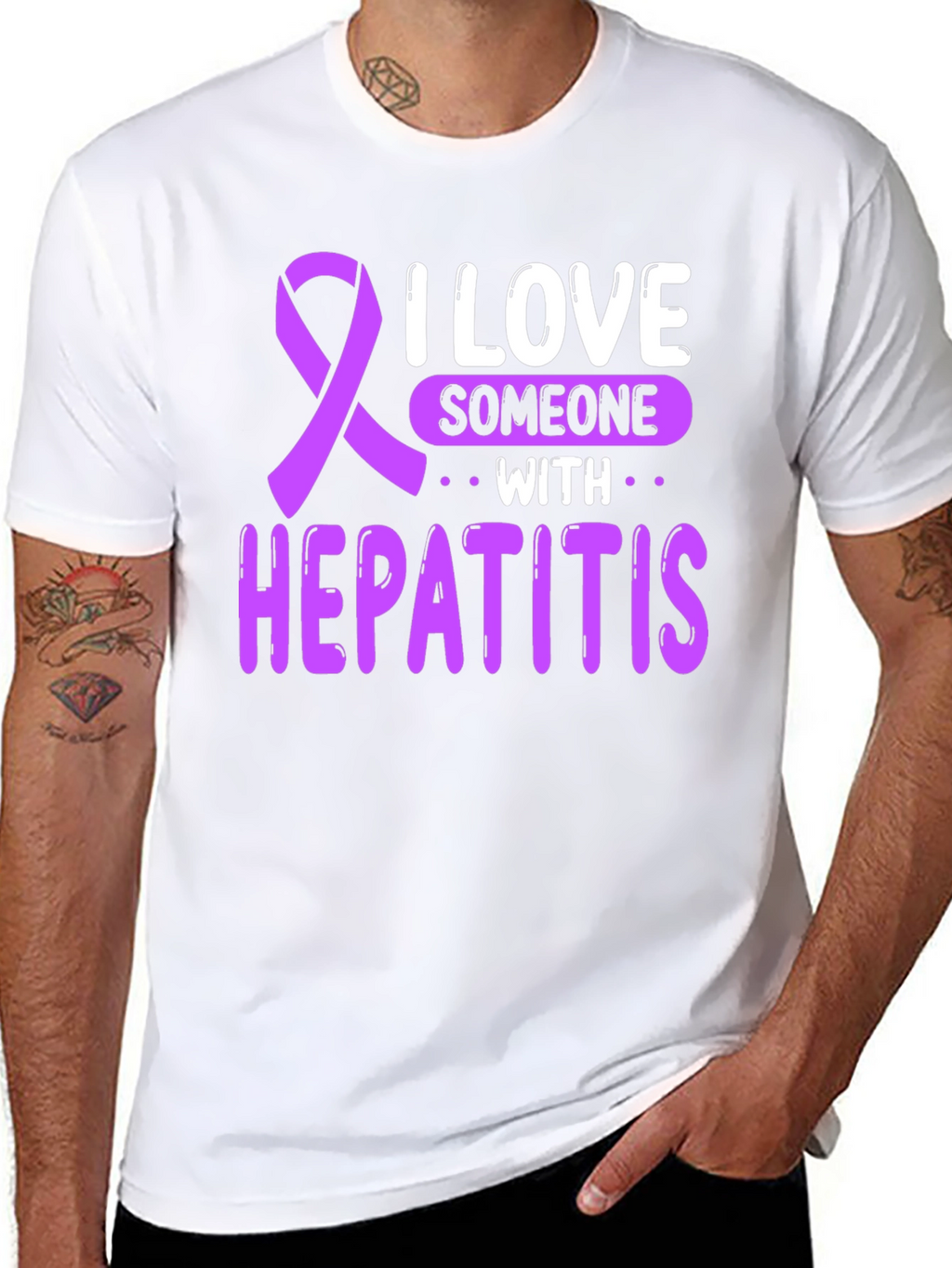 I Love Someone With Hepatitis Awareness T-Shirt