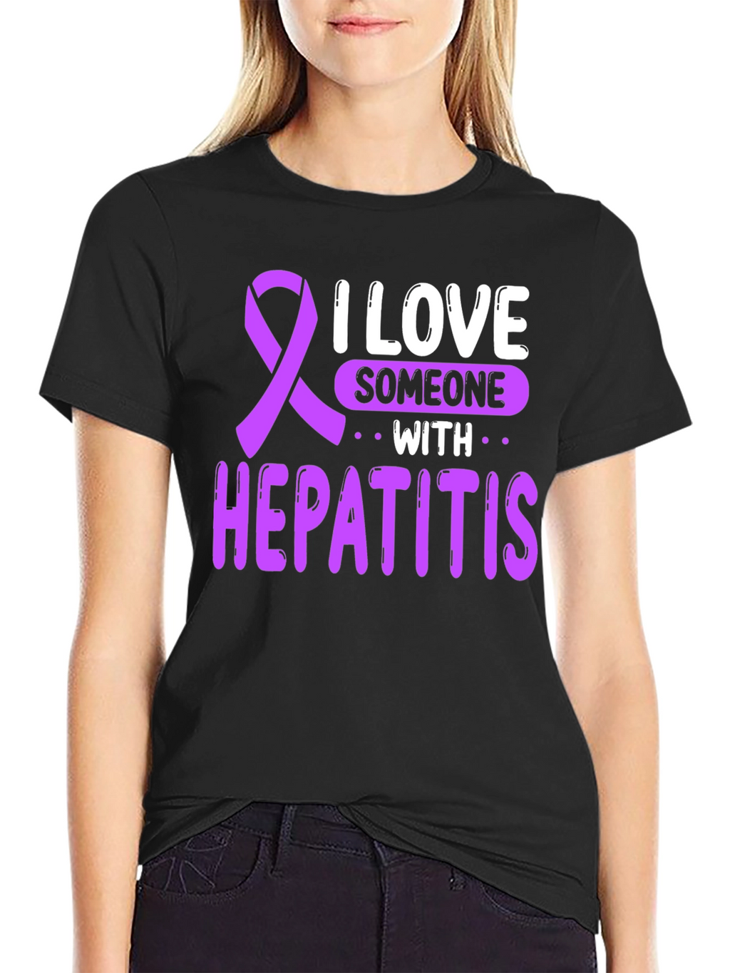 I Love Someone With Hepatitis Awareness T-Shirt