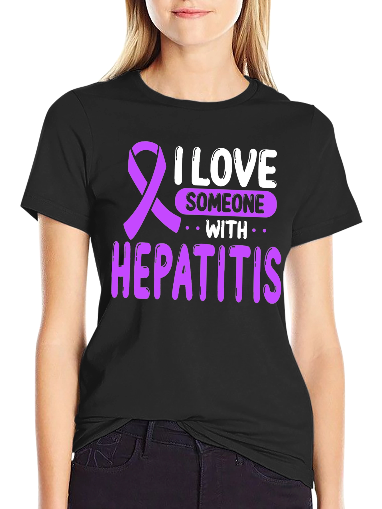 I Love Someone With Hepatitis Awareness T-Shirt