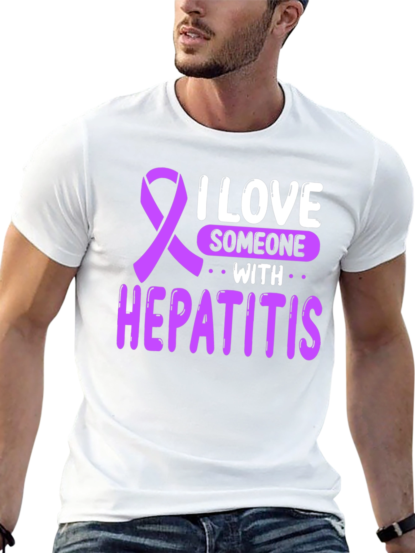 I Love Someone With Hepatitis Awareness T-Shirt