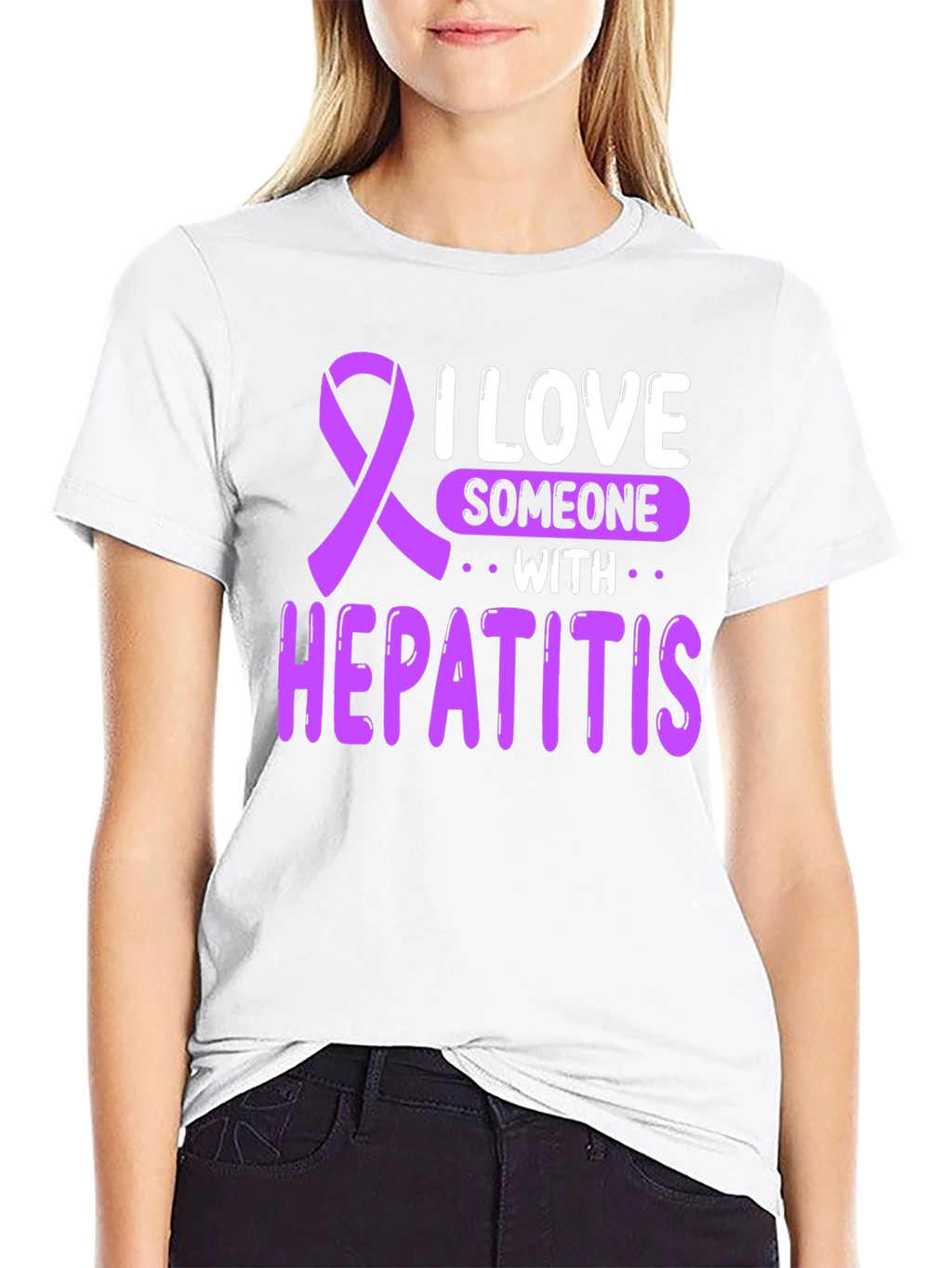 I Love Someone With Hepatitis Awareness T-Shirt