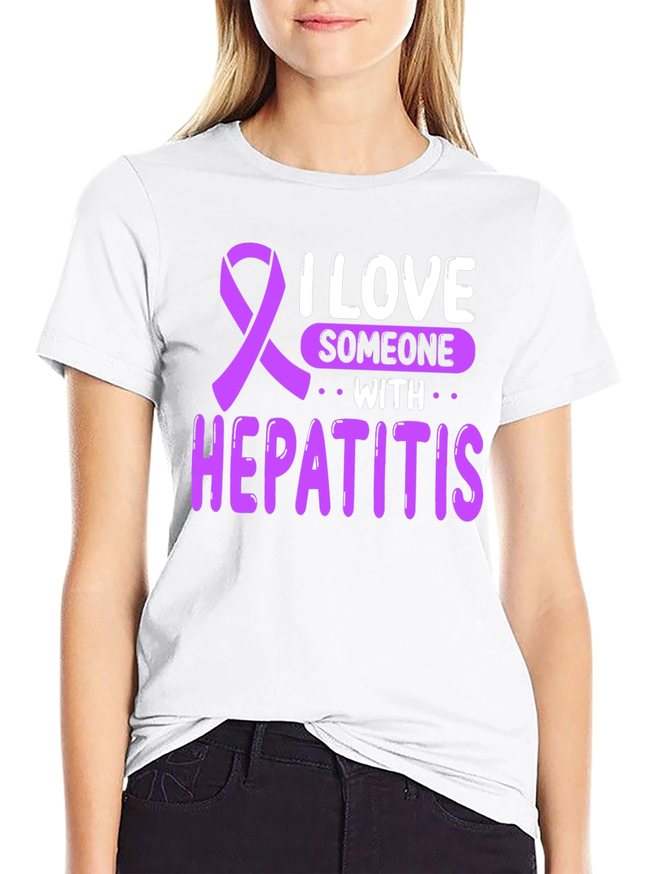 I Love Someone With Hepatitis Awareness T-Shirt