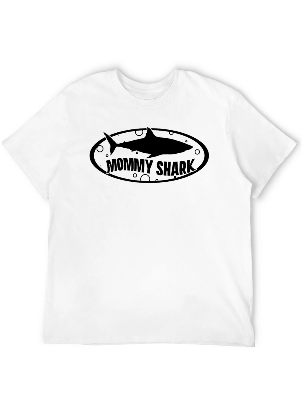 Mommy Shark Graphic T-Shirt - Black Crew Neck Tee