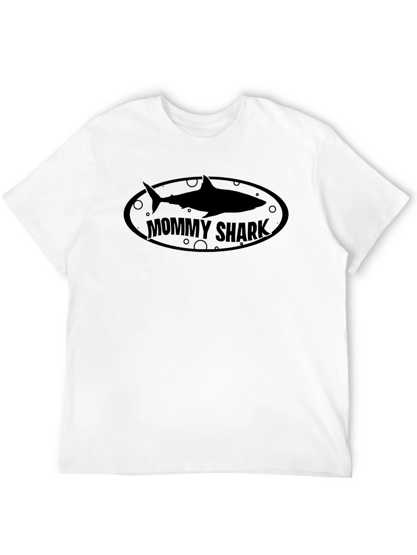 Mommy Shark Graphic T-Shirt - Black Crew Neck Tee