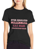Over-Educated Millennial Cat Mom Tee