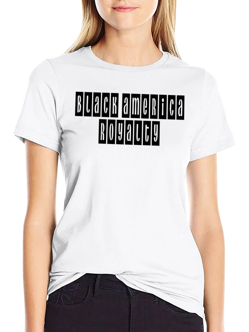 Black America Royalty Graphic Tee - Mens Black T-Shirt