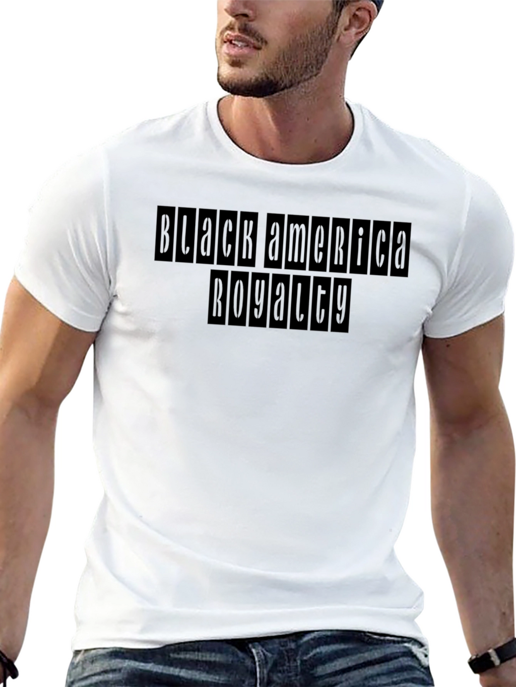 Black America Royalty Graphic Tee - Mens Black T-Shirt