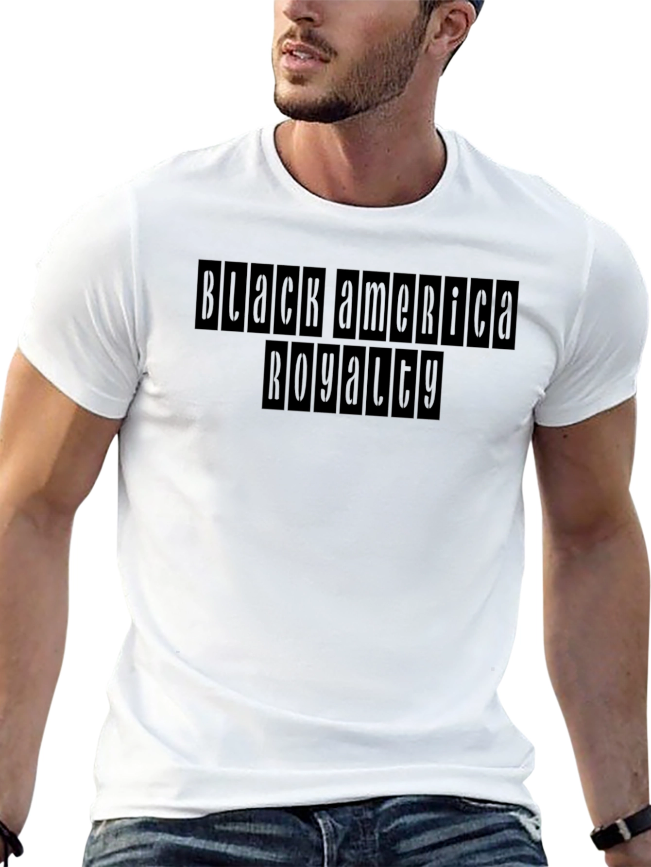 Black America Royalty Graphic Tee - Mens Black T-Shirt