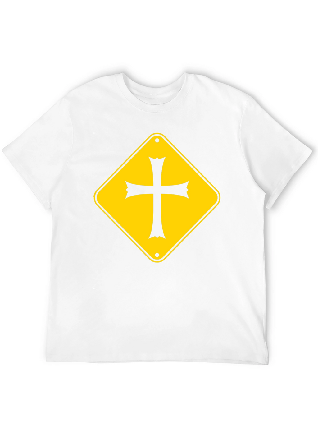 Cross Road Sign Graphic Tee - Black