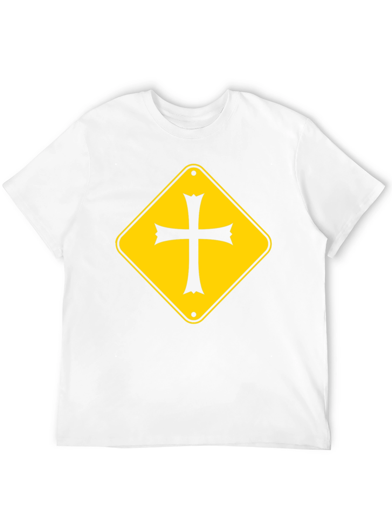 Cross Road Sign Graphic Tee - Black