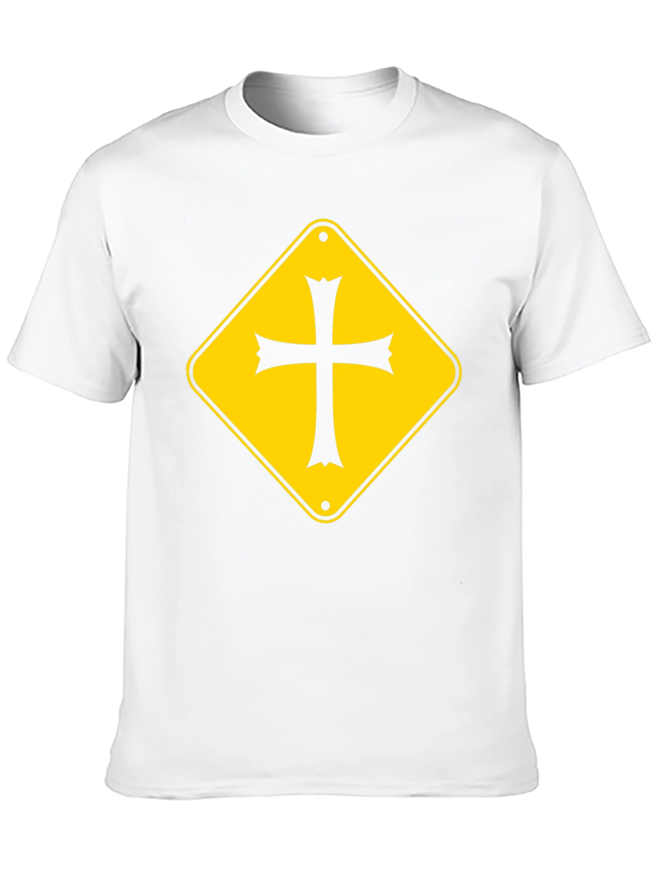 Cross Road Sign Graphic Tee - Black