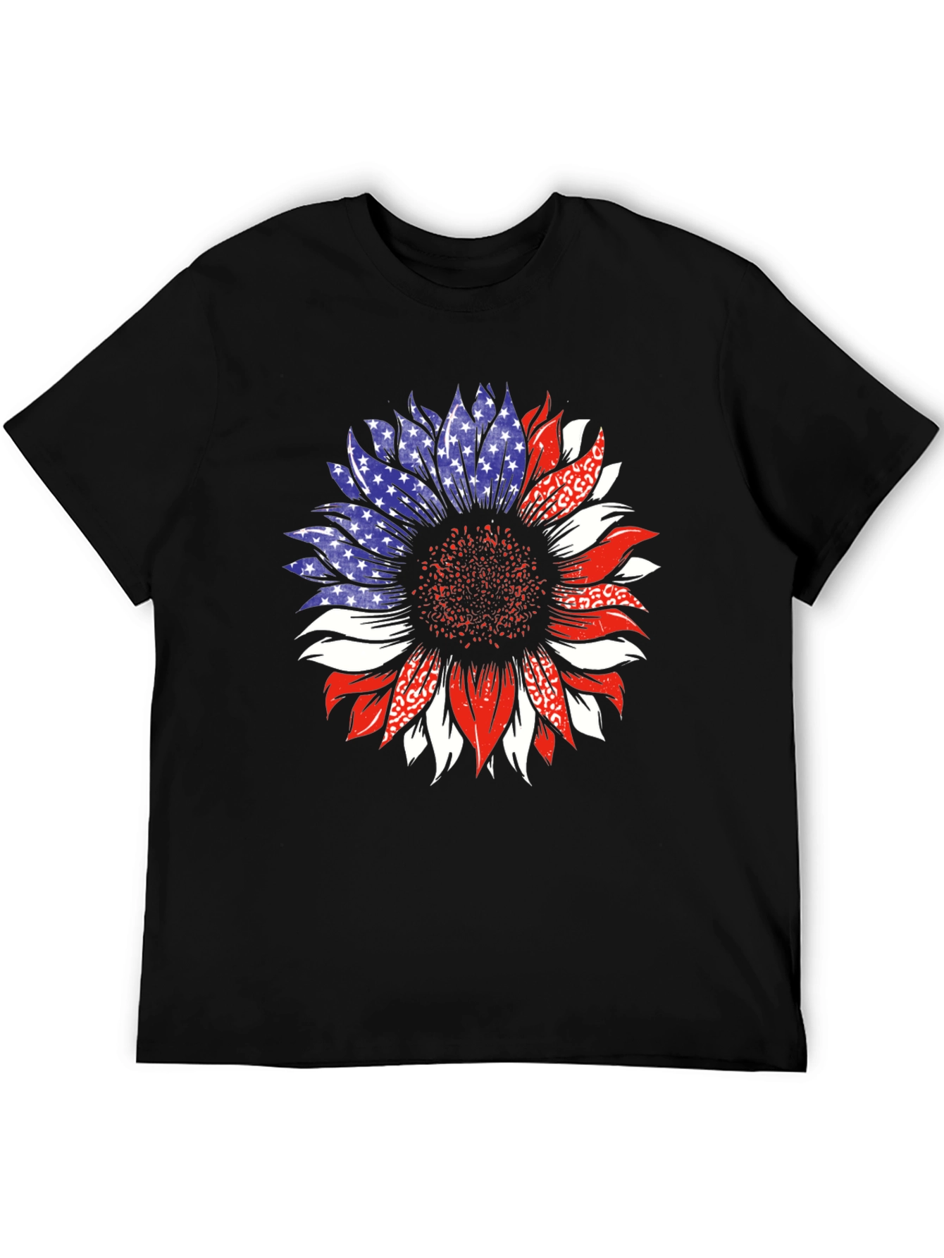 Patriotic Sunflower Graphic T-Shirt