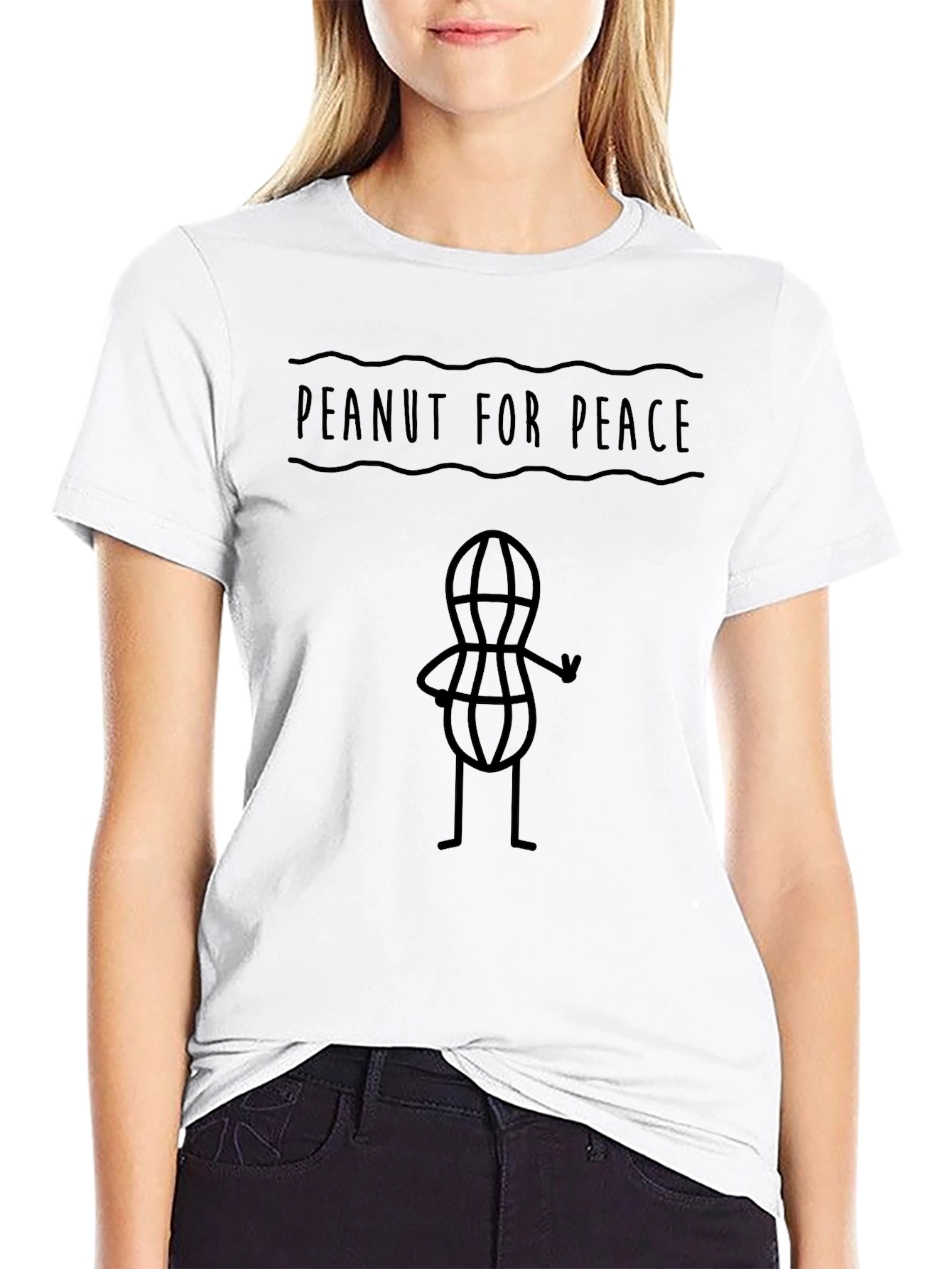 Peanut for Peace Graphic Tee - Mens Black