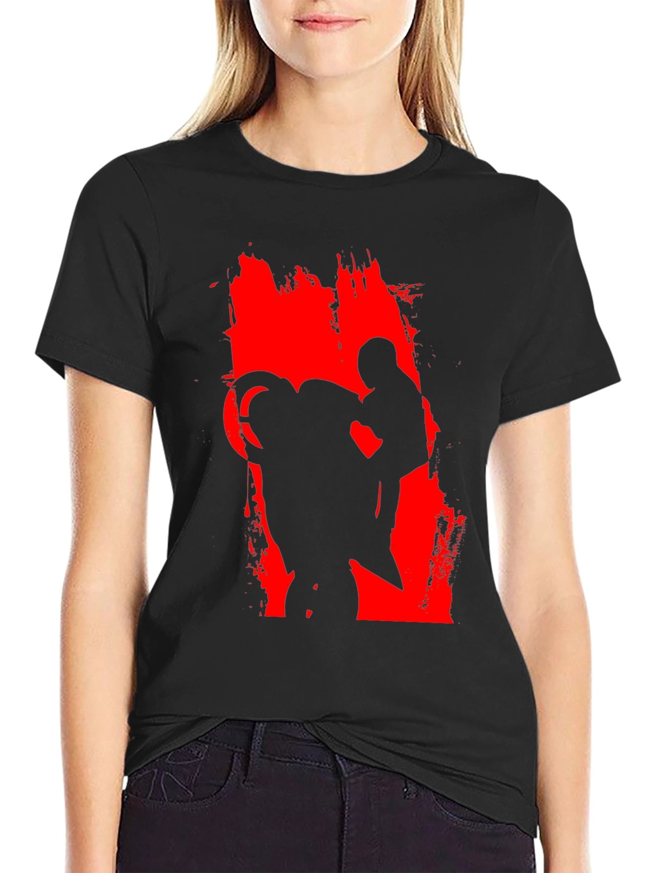 Motorcycle Rider Graphic Black Tee