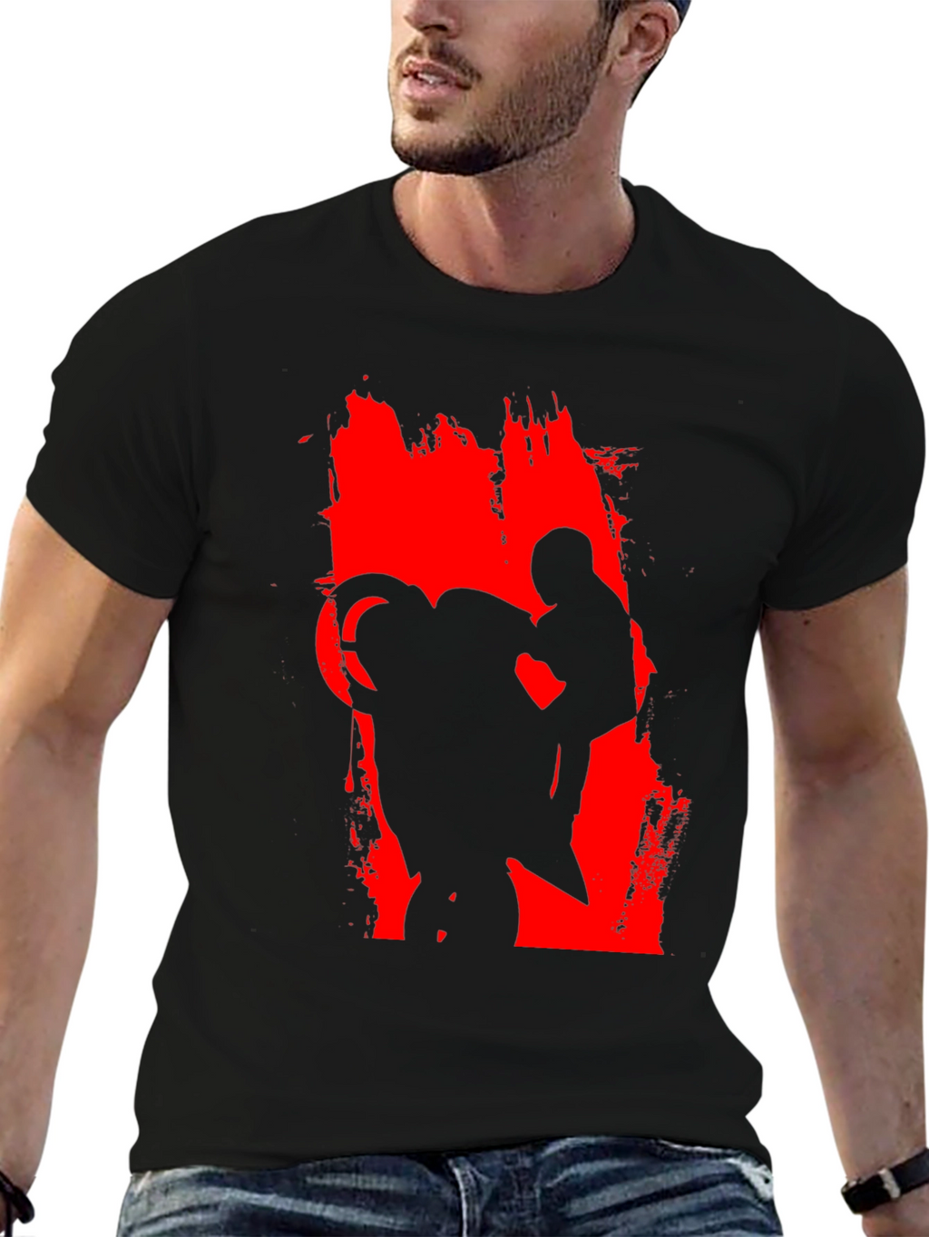 Motorcycle Rider Graphic Black Tee