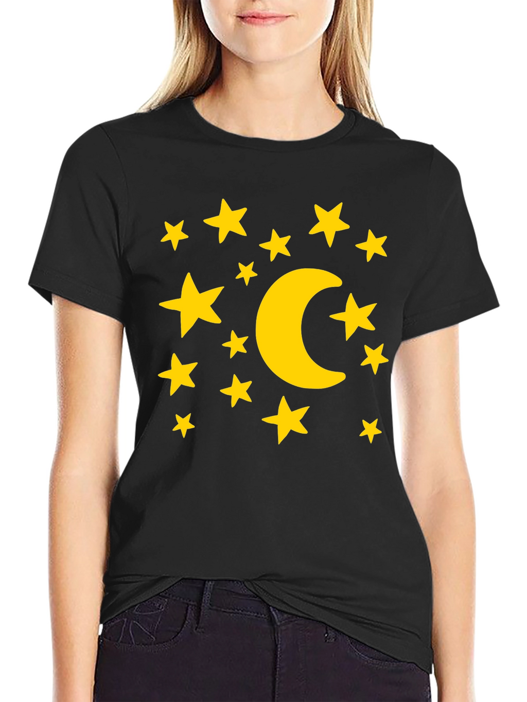 Celestial Dreams T-Shirt: Moon and Stars Graphic Tee