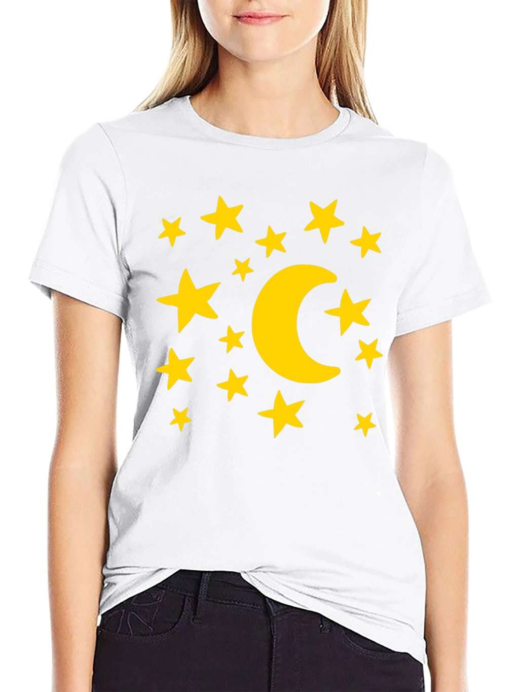 Celestial Dreams T-Shirt: Moon and Stars Graphic Tee