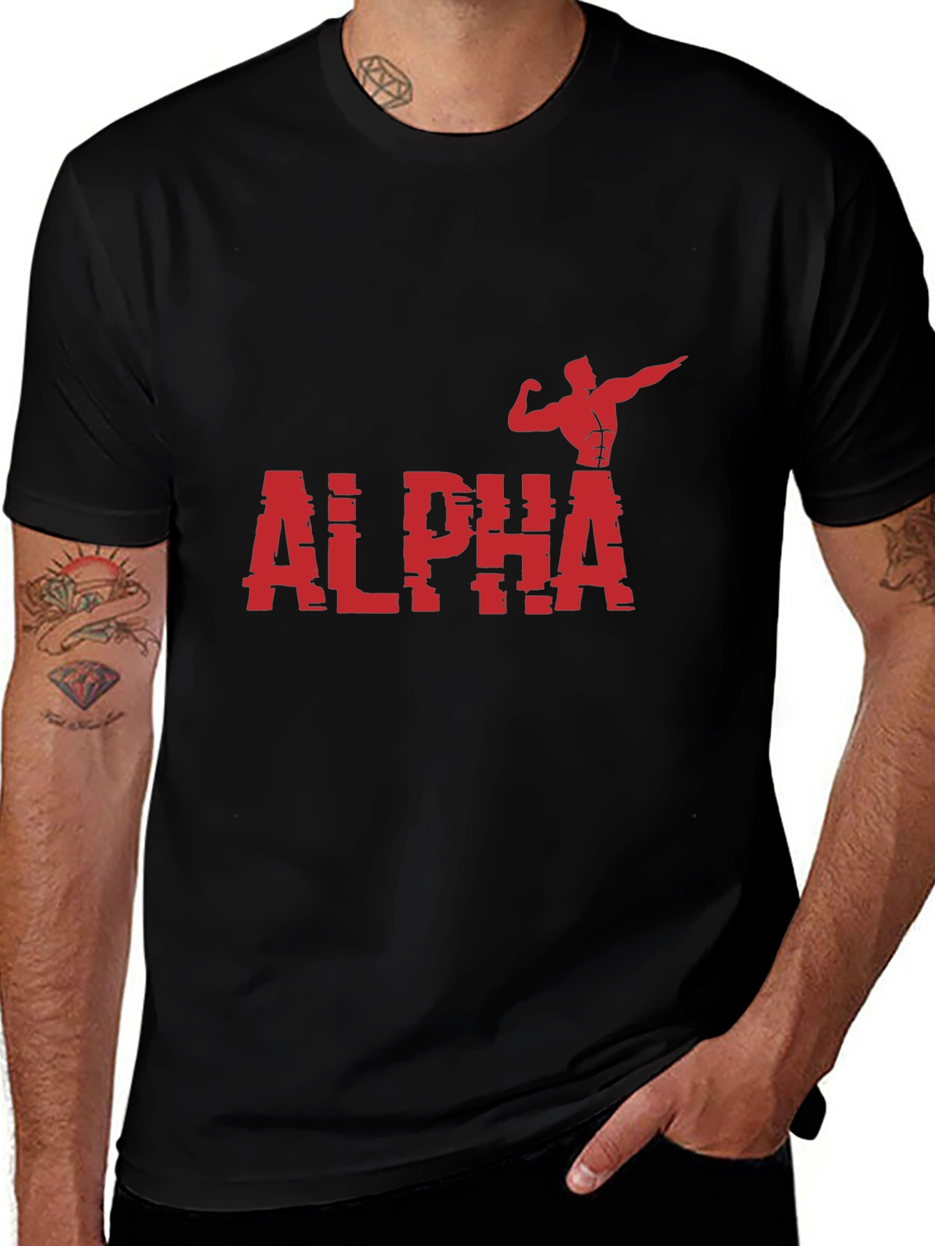 Alpha Bodybuilding Graphic Tee - Black