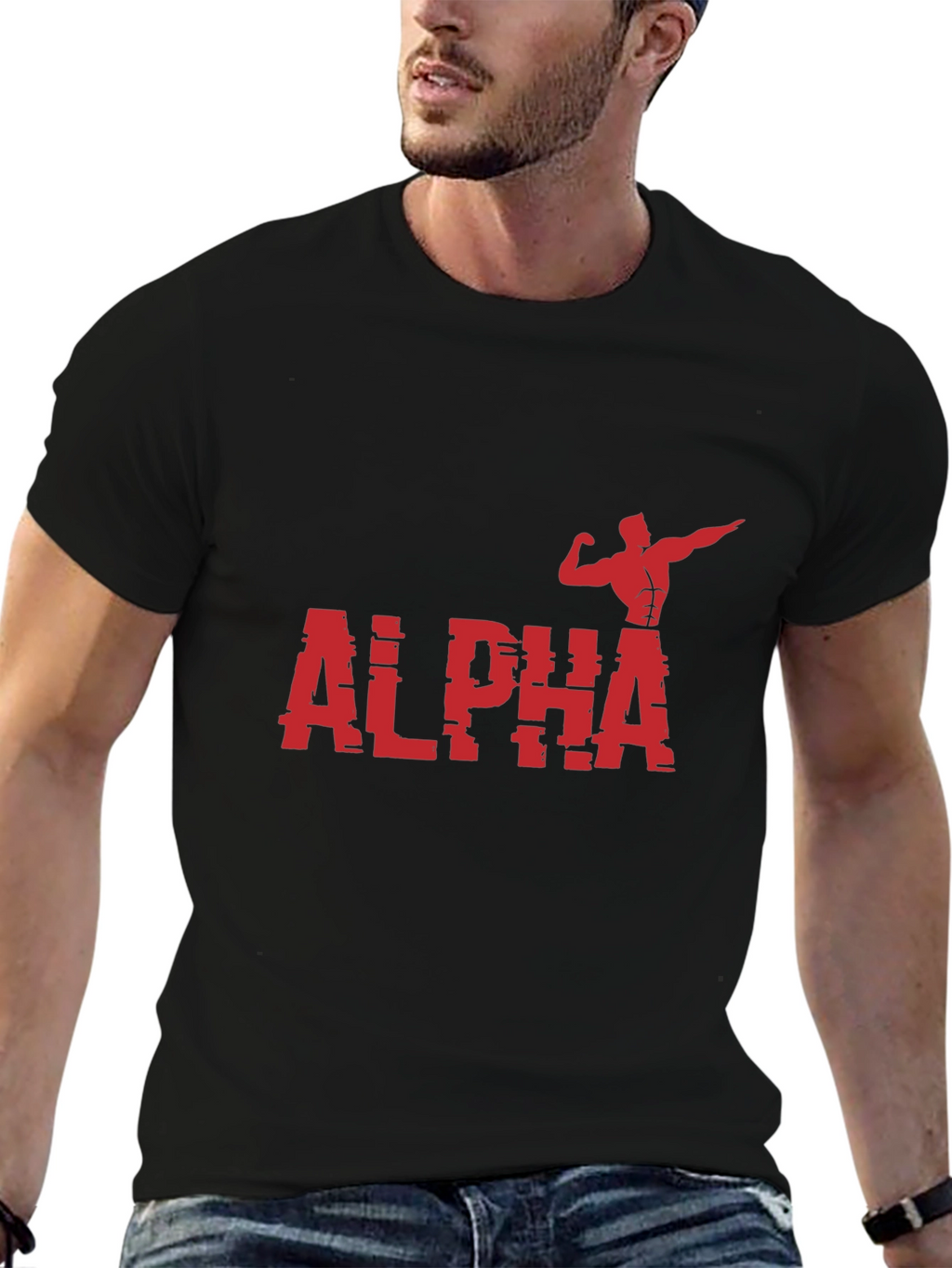Alpha Bodybuilding Graphic Tee - Black