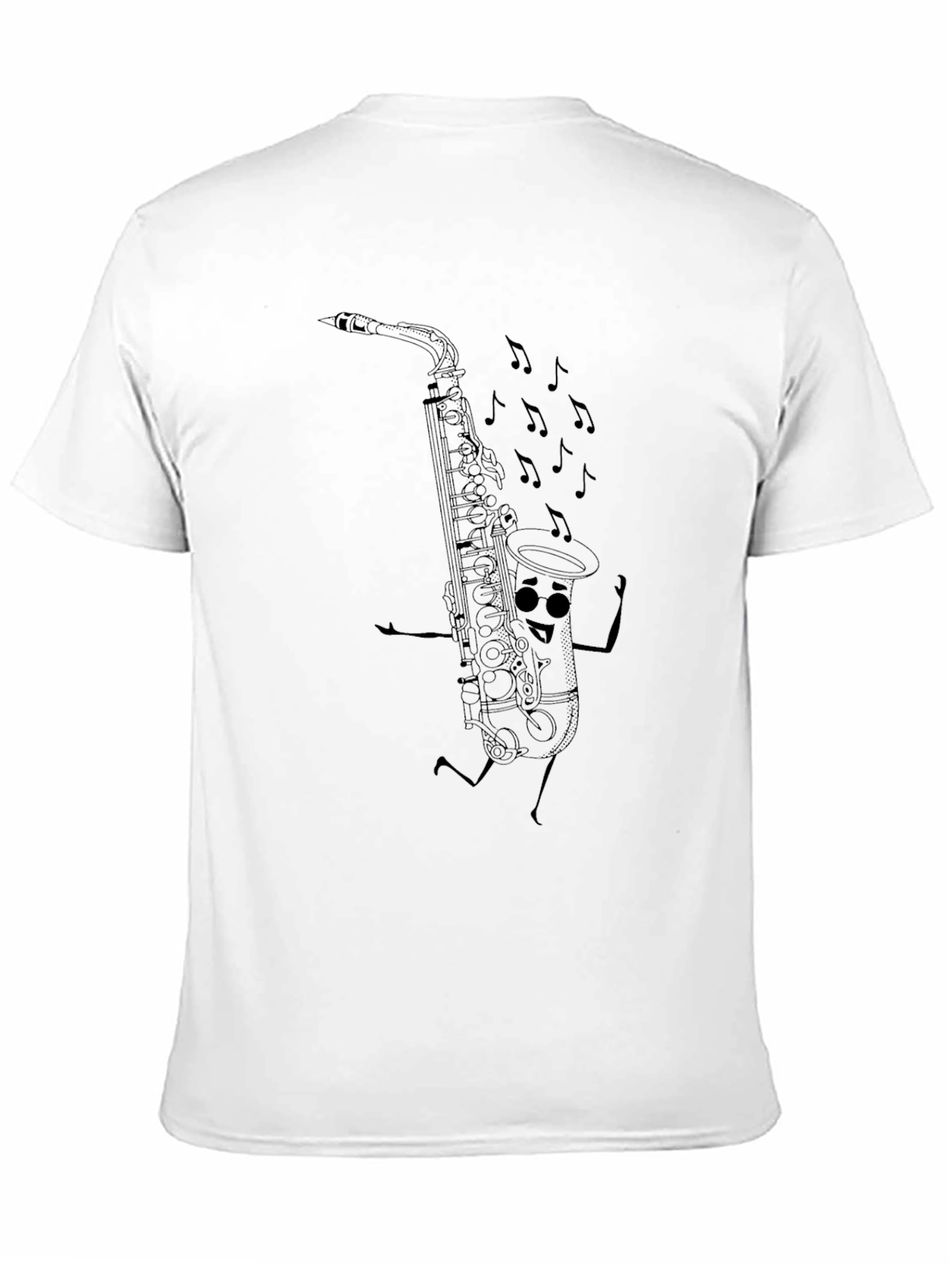 Saxophone Cartoon Graphic T-Shirt - Musical Fun