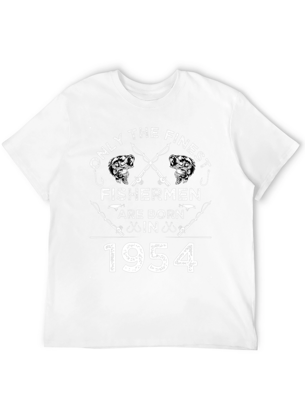 Finest Fishermen Born in 1954 Black T-Shirt
