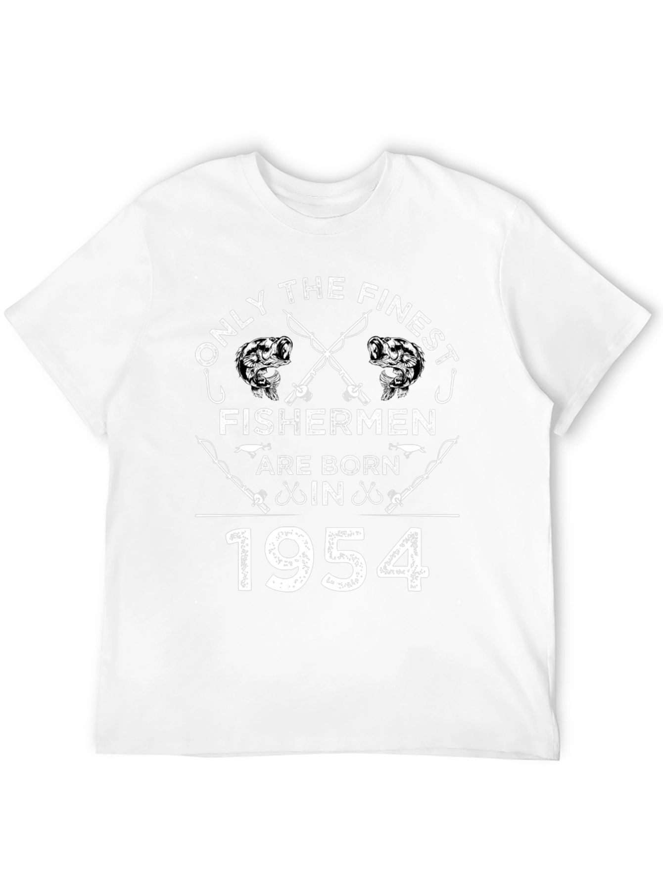 Finest Fishermen Born in 1954 Black T-Shirt