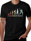 Evolution of Cricket T-Shirt Graphic Tee