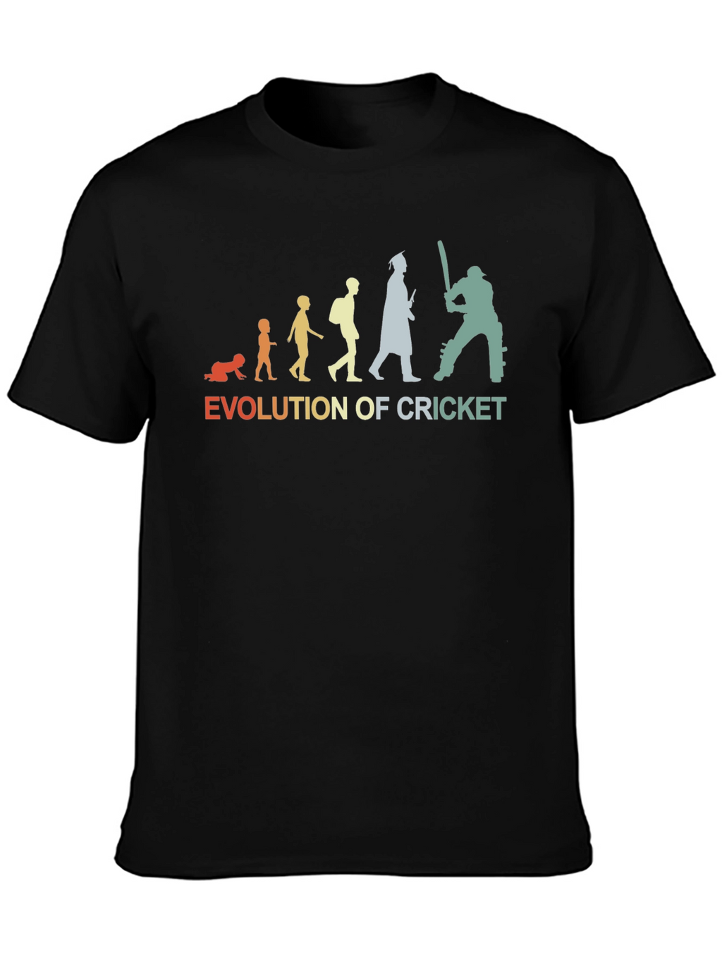 Evolution of Cricket T-Shirt Graphic Tee