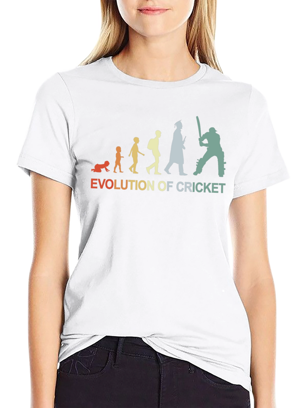 Evolution of Cricket T-Shirt Graphic Tee