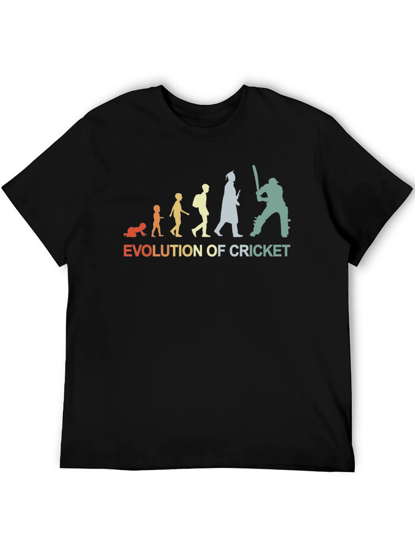 Evolution of Cricket T-Shirt Graphic Tee