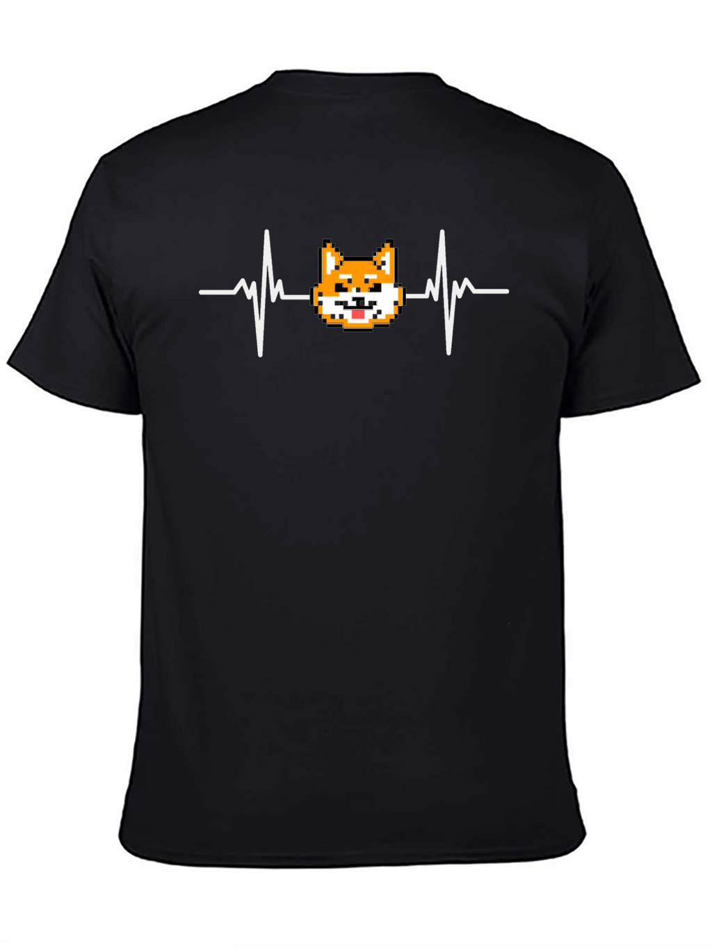 Shiba Inu Heartbeat T-Shirt - Pixel Art Doge