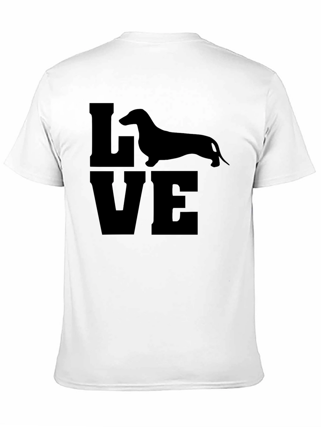 Dachshund LOVE Graphic Tee - Black