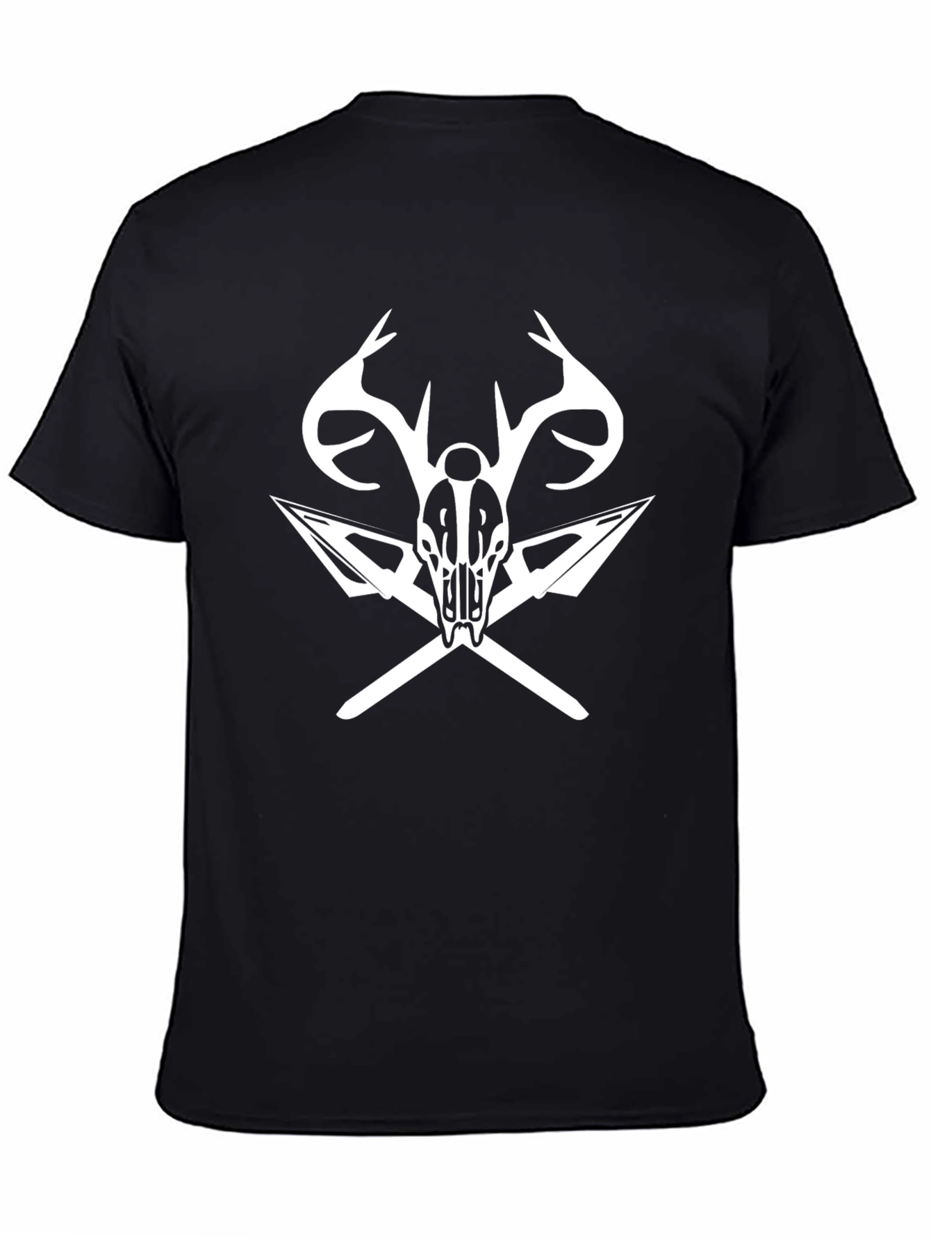 Skull & Arrows Graphic Tee - Black Cotton Blend