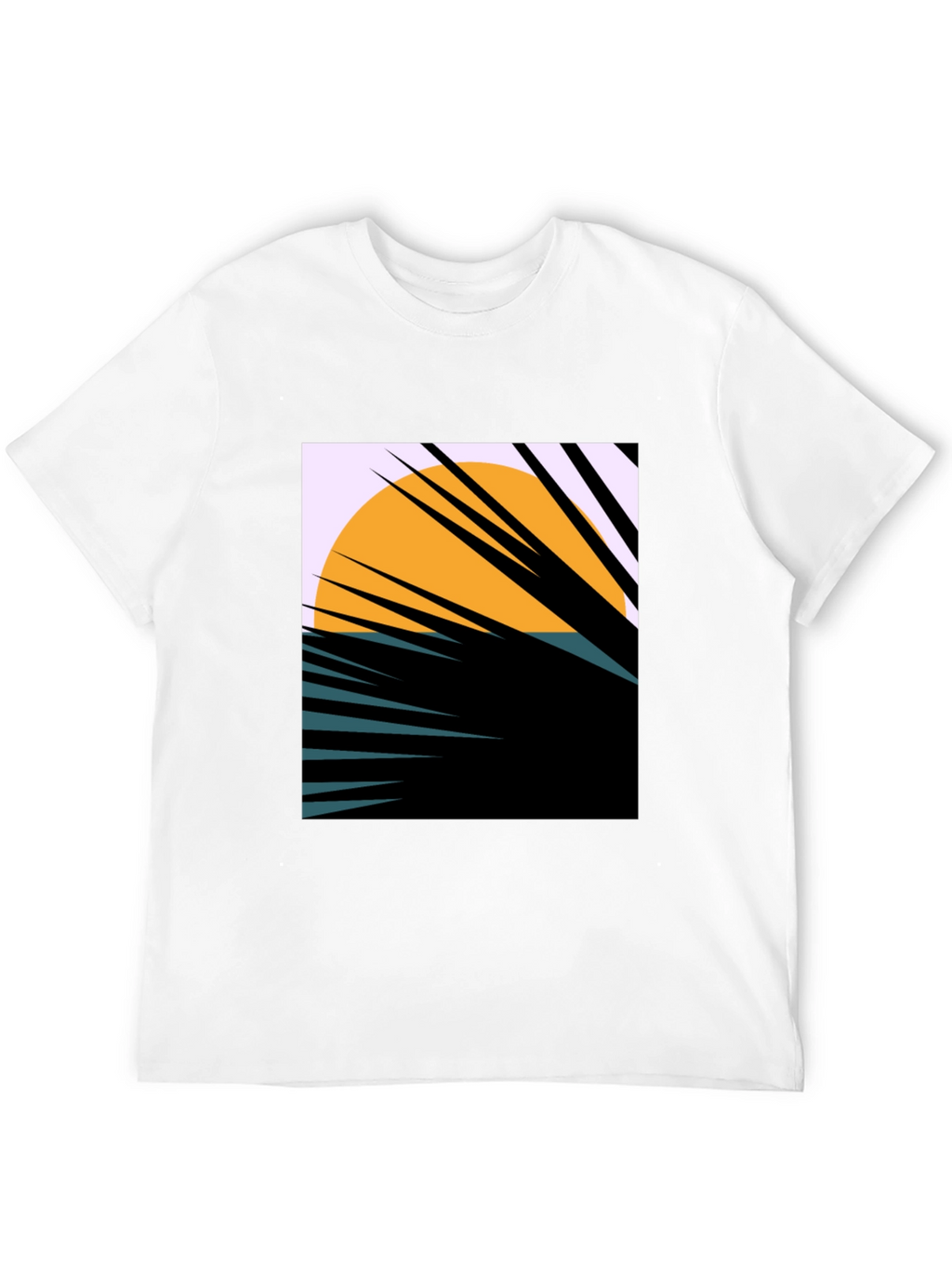 Sunset Palm Graphic Tee - Unique Abstract Design