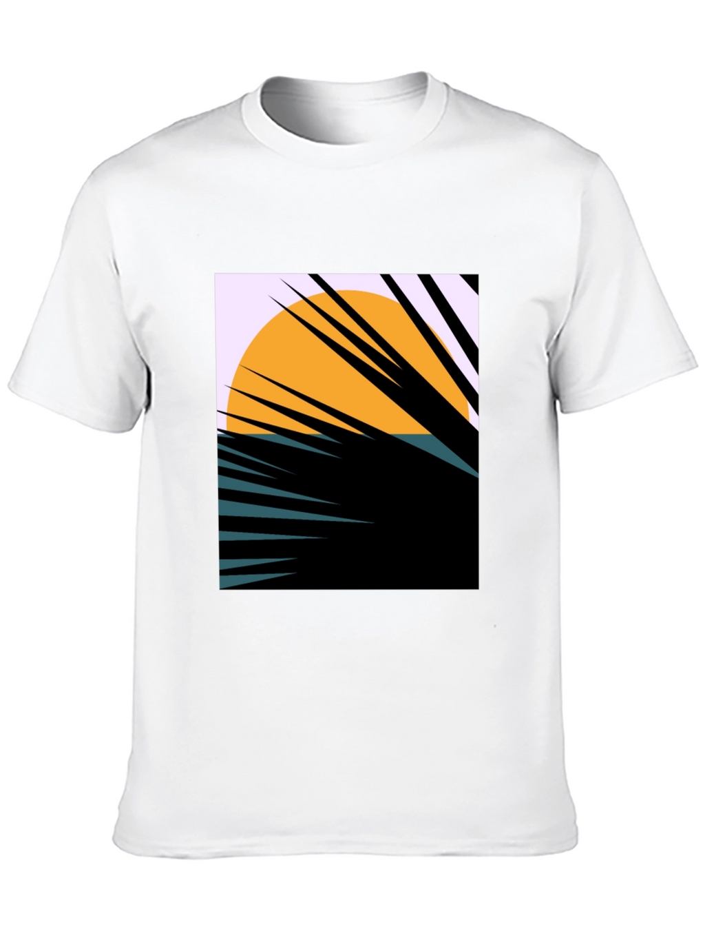 Sunset Palm Graphic Tee - Unique Abstract Design