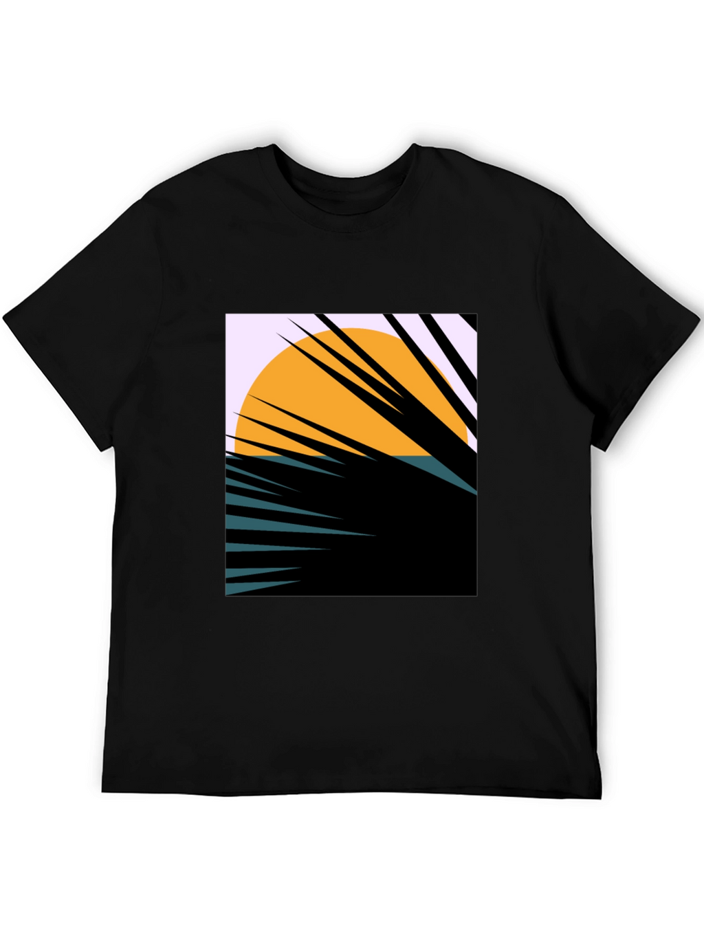 Sunset Palm Graphic Tee - Unique Abstract Design