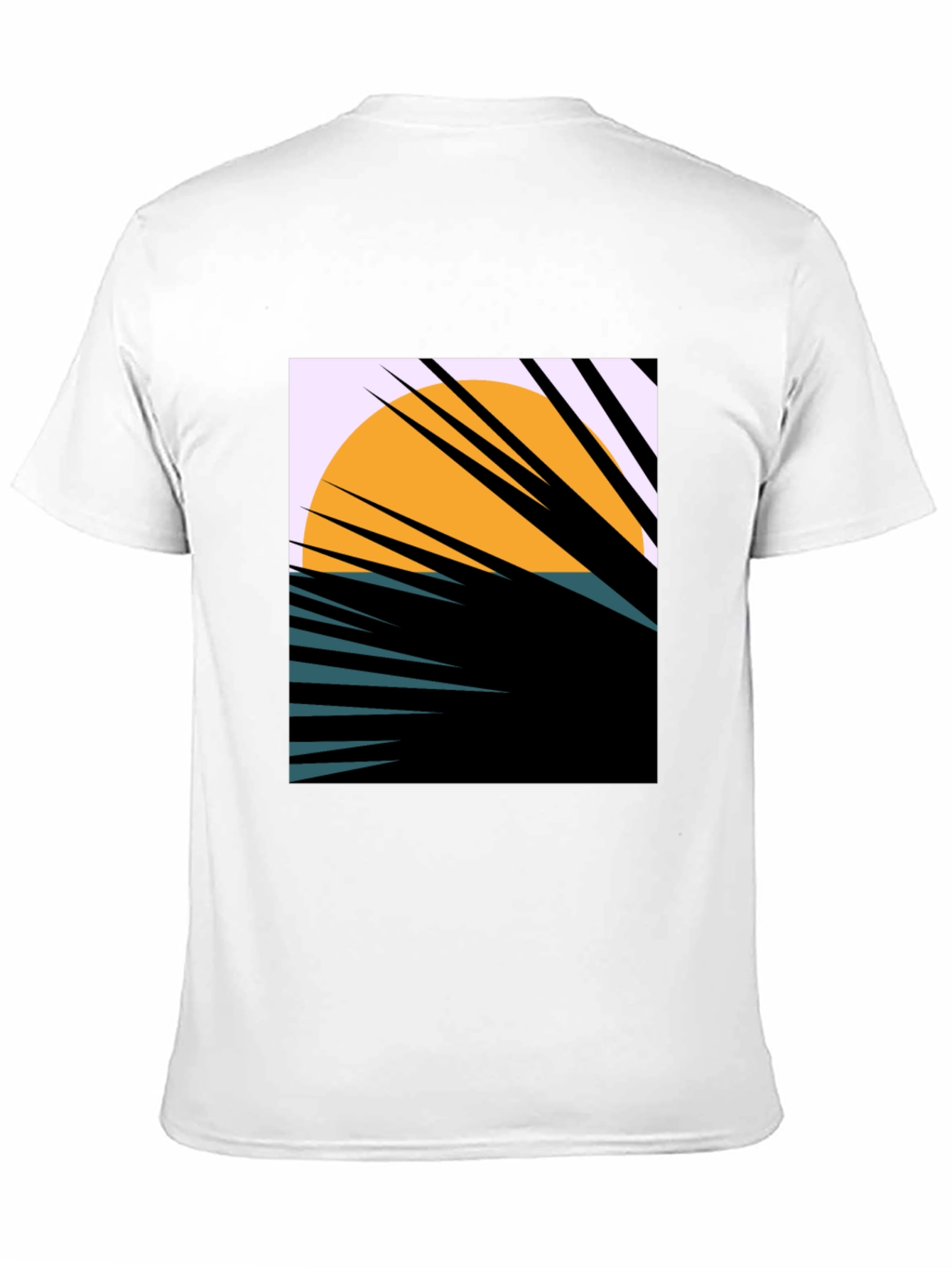Sunset Palm Graphic Tee - Unique Abstract Design